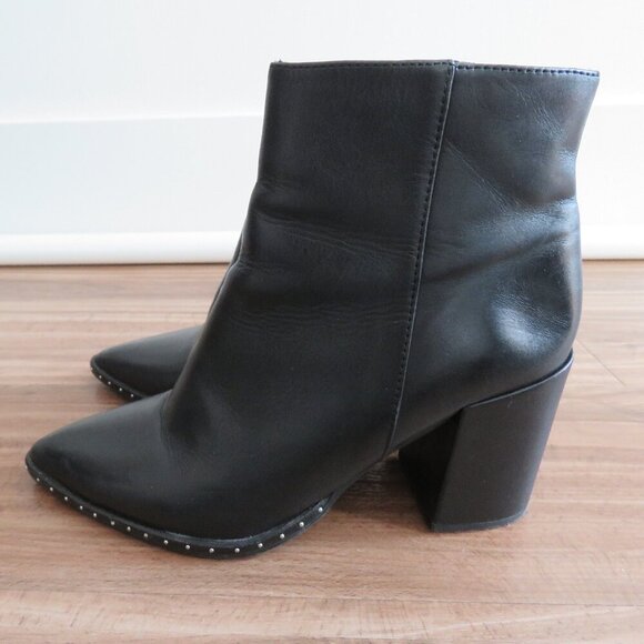 TONY BIANCO Bailey Leather Studded Booties Boots in Black Albany - Size US 6.5 - Picture 5 of 16